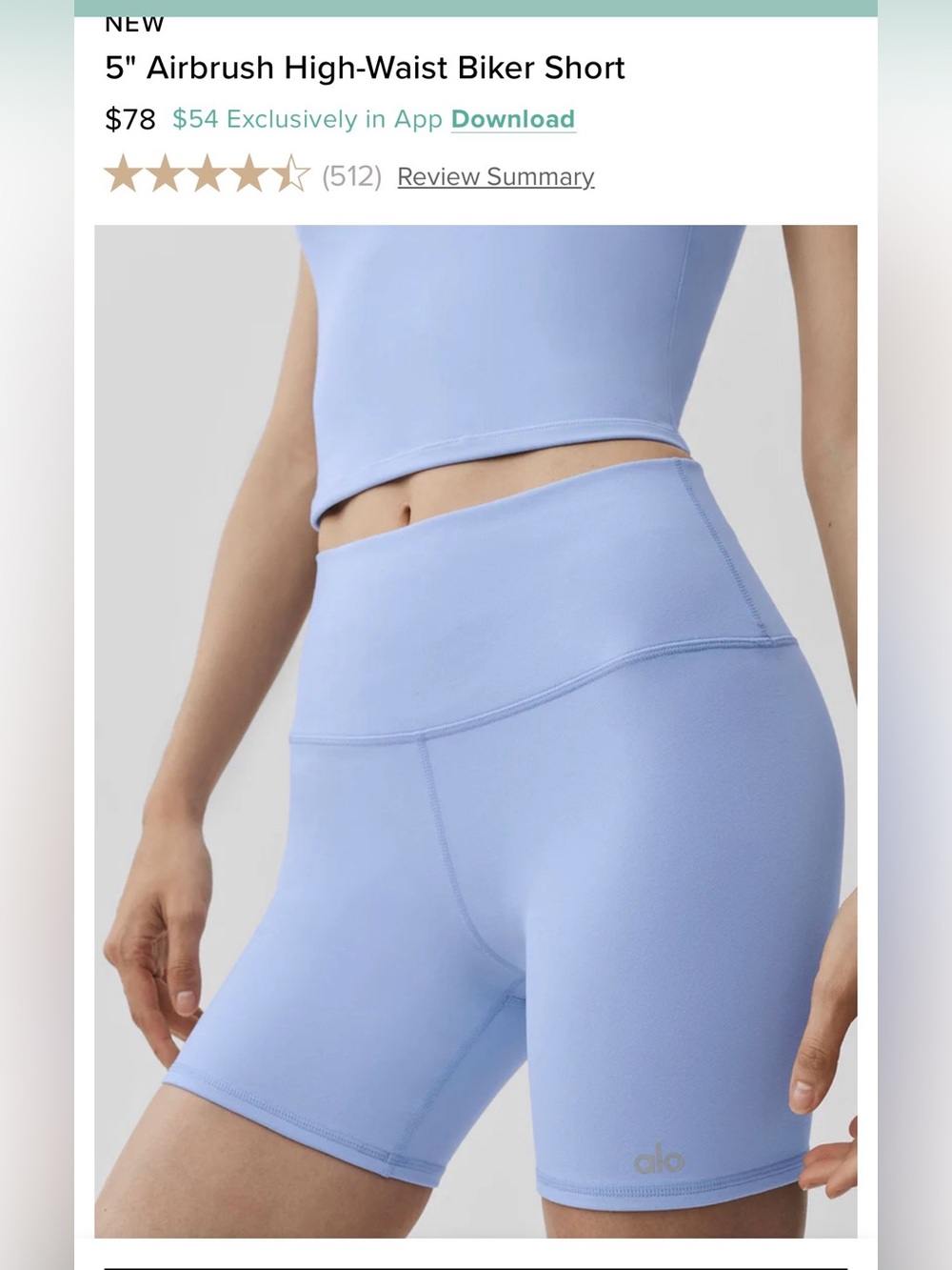 Alo Yoga Airbrush biker short
